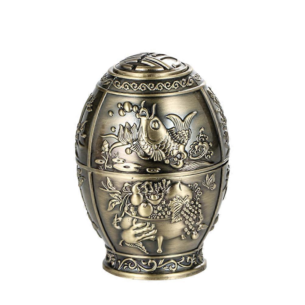 Bronze Toothpick Dispenser Chinese Style For Guest Reception 8x8x11.5cm 1Pcs