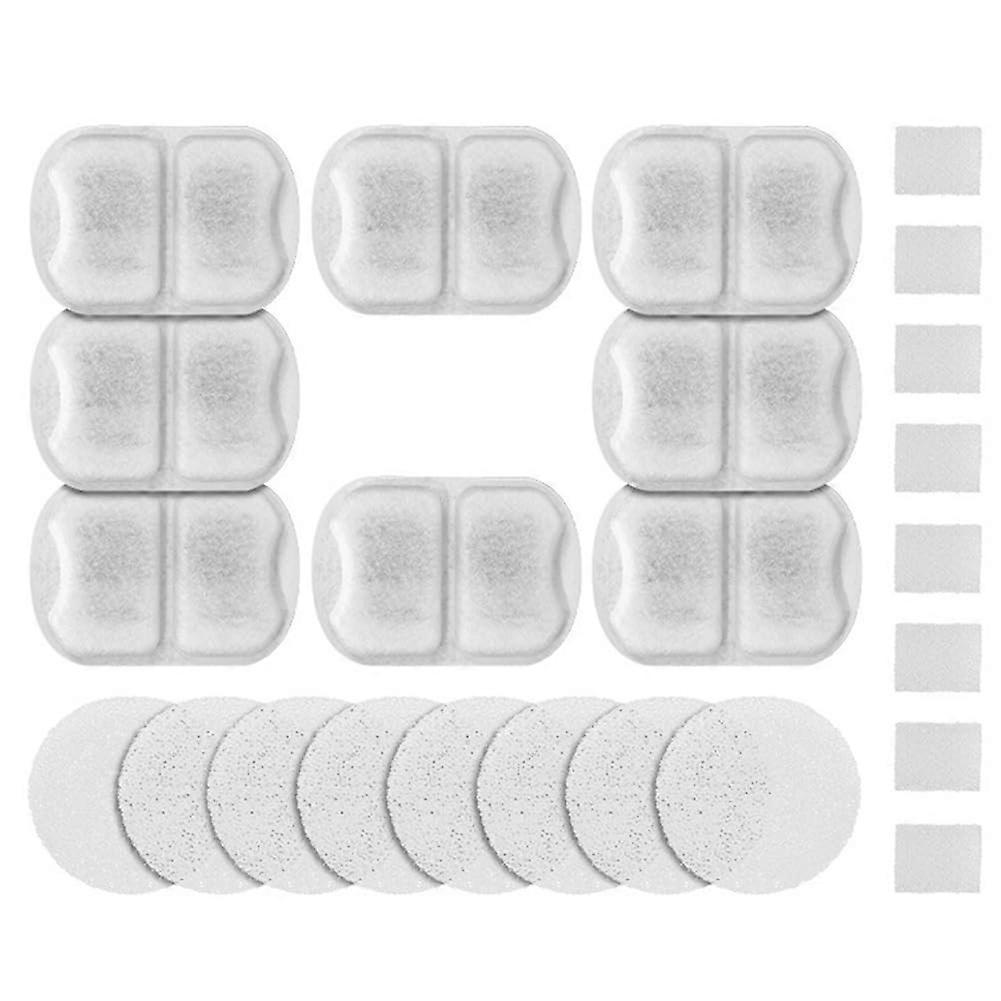 Cat Drinking Fountain Filter Replacement For 7L 230 Oz 1.8 Gal Stainless Steel Fountain 8-Piece Set Filters And Sponges