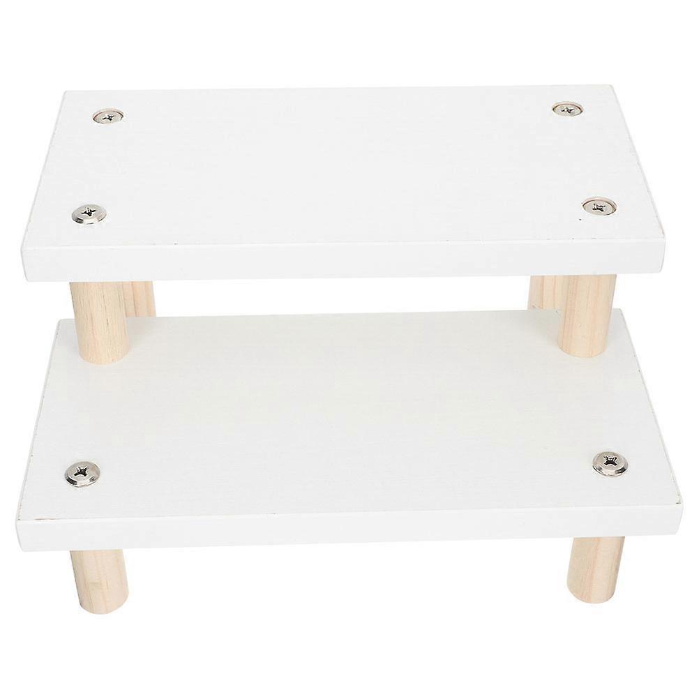 White Synthetic Material Toy Storage Rack for Figures Display Easy Installation and 7.87