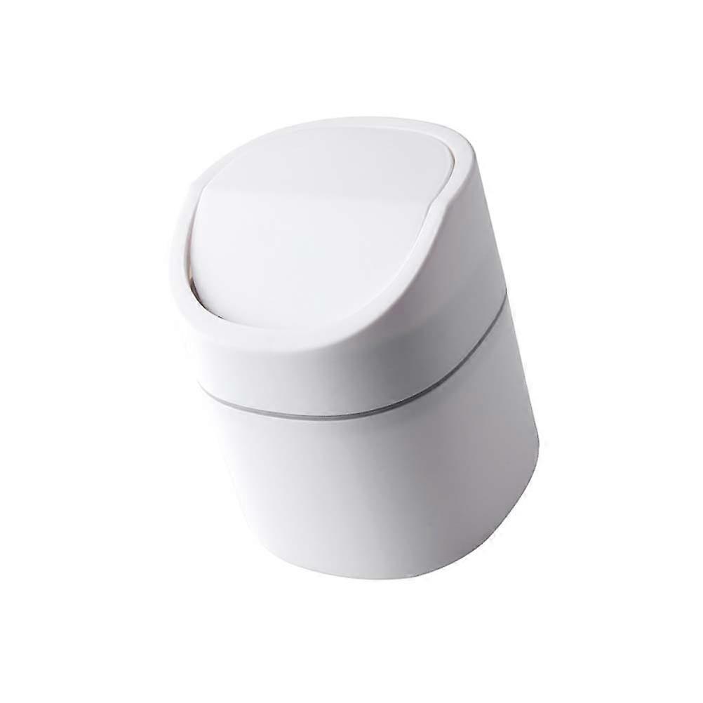 Desktop Trash Can Compact and PP Material White for Home Use 4.5 Inches