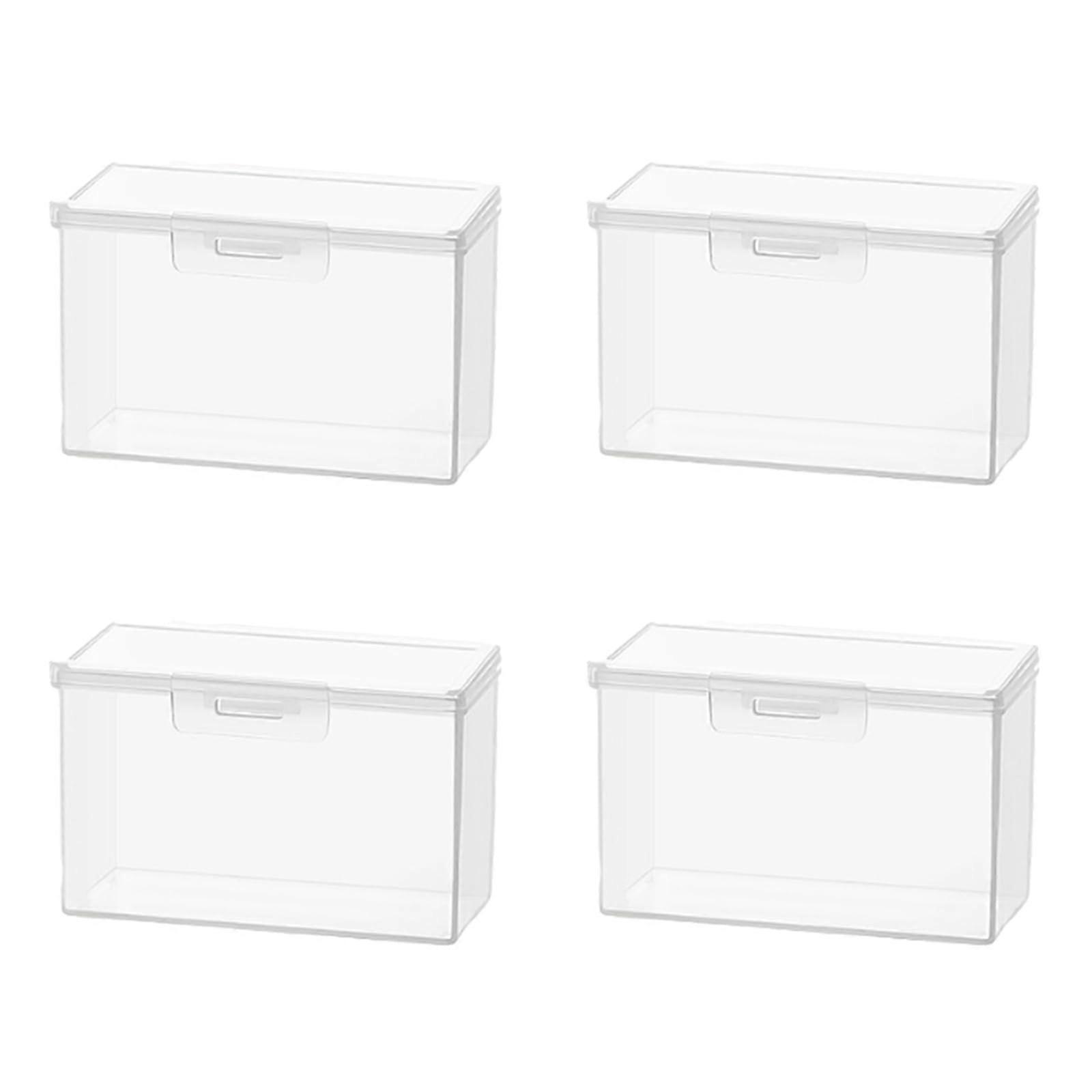 4piece card organizer, transparent sleeve, practical transparent card case, card storage box for card collectors, playing card container, 4 pieces.