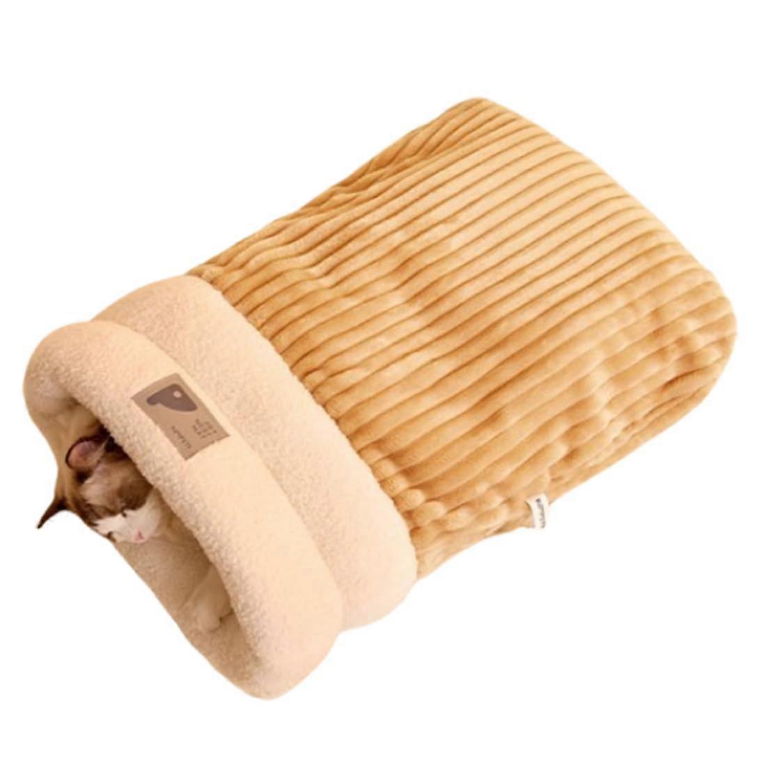 Soft Winter Sleeping Bag Plush 360° Wrap Comfortable Cuddly Bag for Pets L Braun