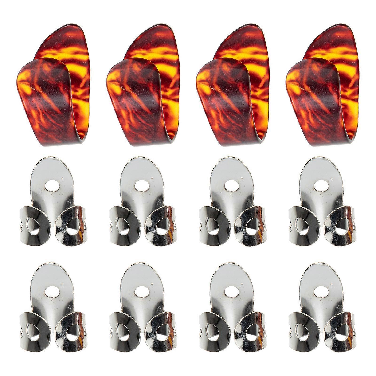 Adjustable Metal Finger Picks Set for Guitarists – Durable Thumb & Finger Protectors for Acoustic, Classic, Bass, and Banjo Players