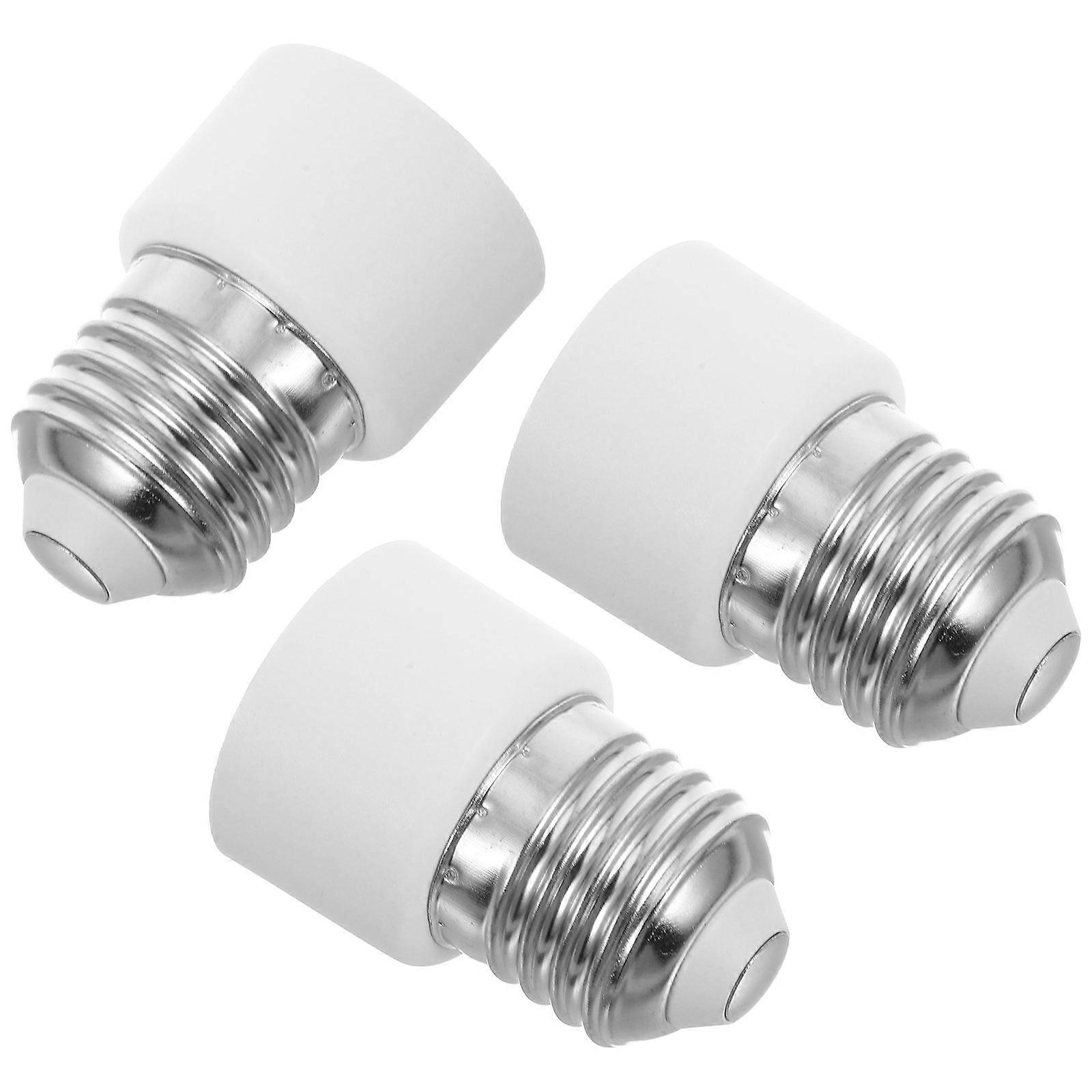 3pcs Light Bulb Socket Plug Adapter 3 Prong Polarized E27 Converter to 3 Prong Plug Splitter for Indoor Outdoor Use