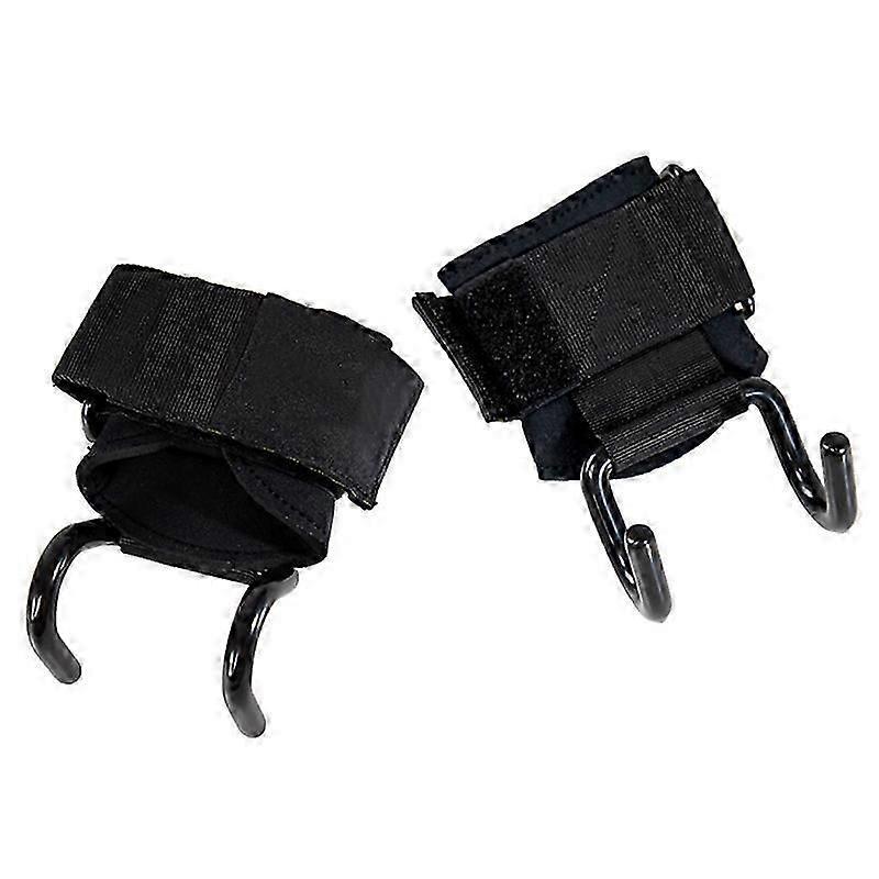 Weight Lifting Rod Hooks Heavy Duty Wrist Wraps Training Pull-up Palms Grip Straps-Good