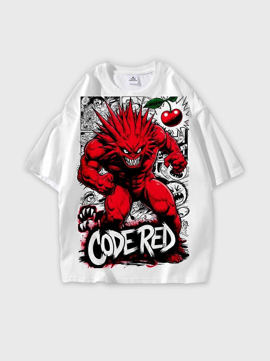 T-shirt round neck Pattern loose short sleeve B1655