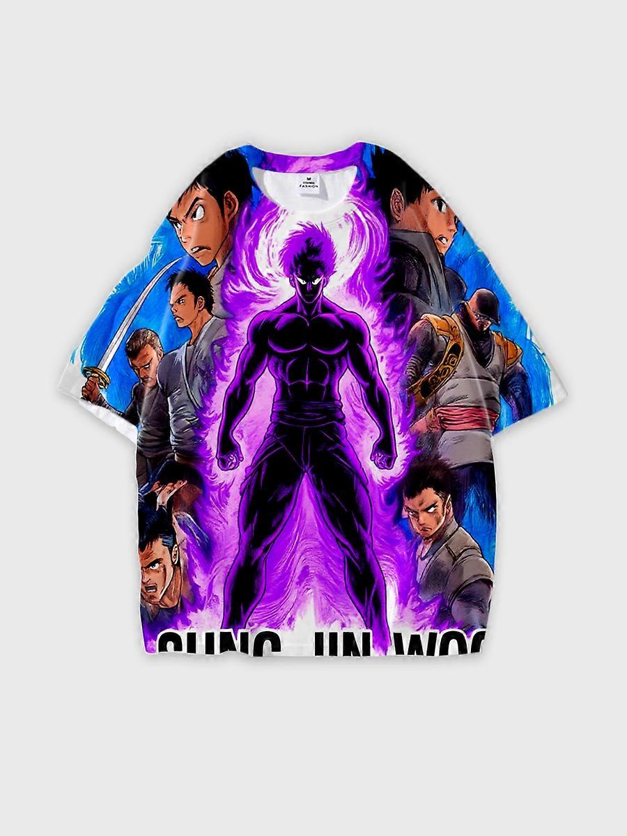 T-shirt round neck Cartoon Pattern loose short sleeve E3099