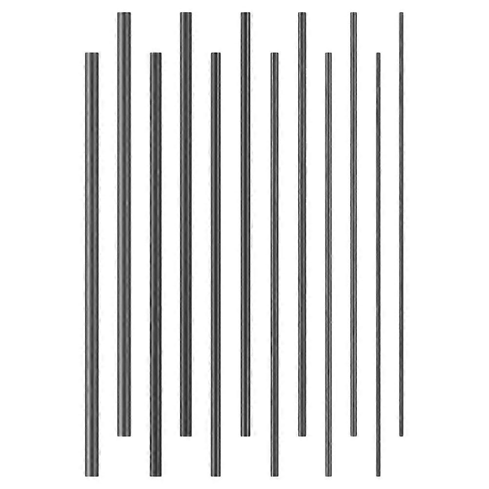 Rod Tip Replacement Carbon Fiber Rod Insert Breakage Repair For Outdoor Activities 10.00X0.40X0.40cm Cylindrical Two-Piece Connection 12Pack