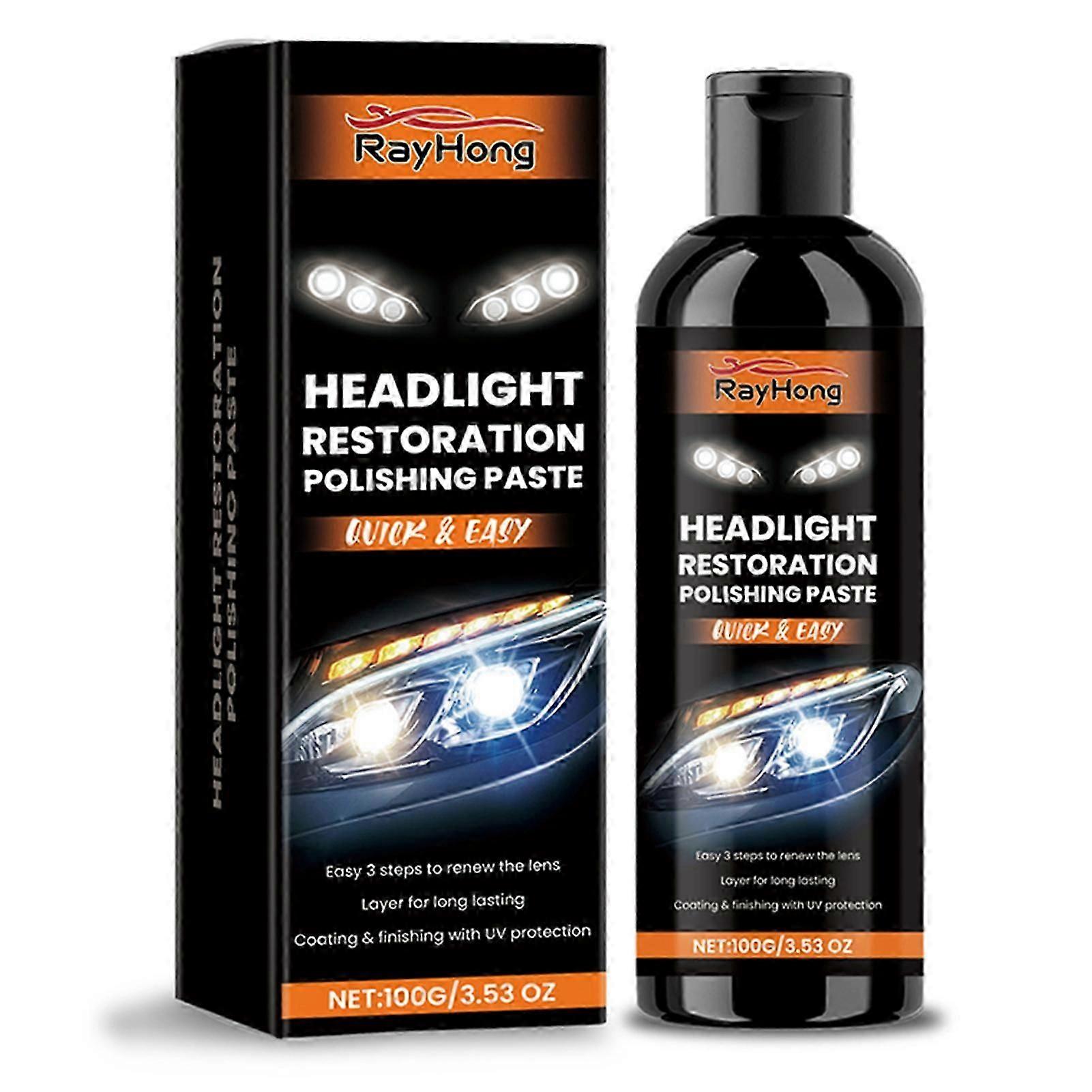 Headlight Restoration Polishing Paste Long Lasting Headlight Protector for Car Light Cleaner