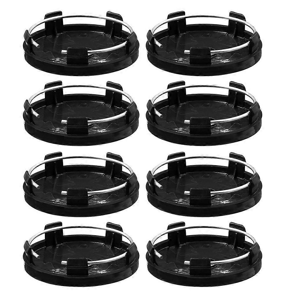 8pcs Self Adhesive Caster Wheels - Wheels Black Center Cap Cap Wheel Centre Center Universal Car Acessories For Most Car, Chrome Wheel Center Cap