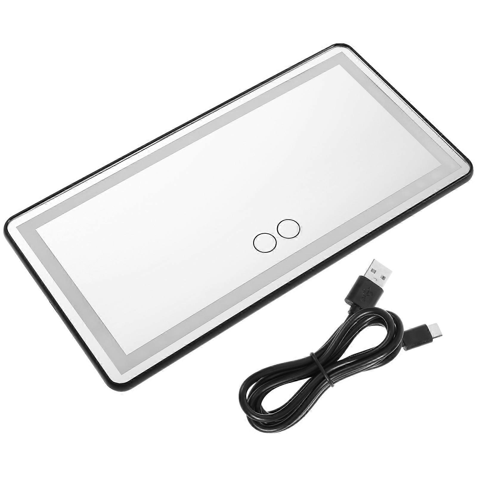 Rechargeable Vanity Mirror with Touch Control and Light Modes for Interior – USB Powered Makeup Mirror for SUV, Truck, and Vehicle Use