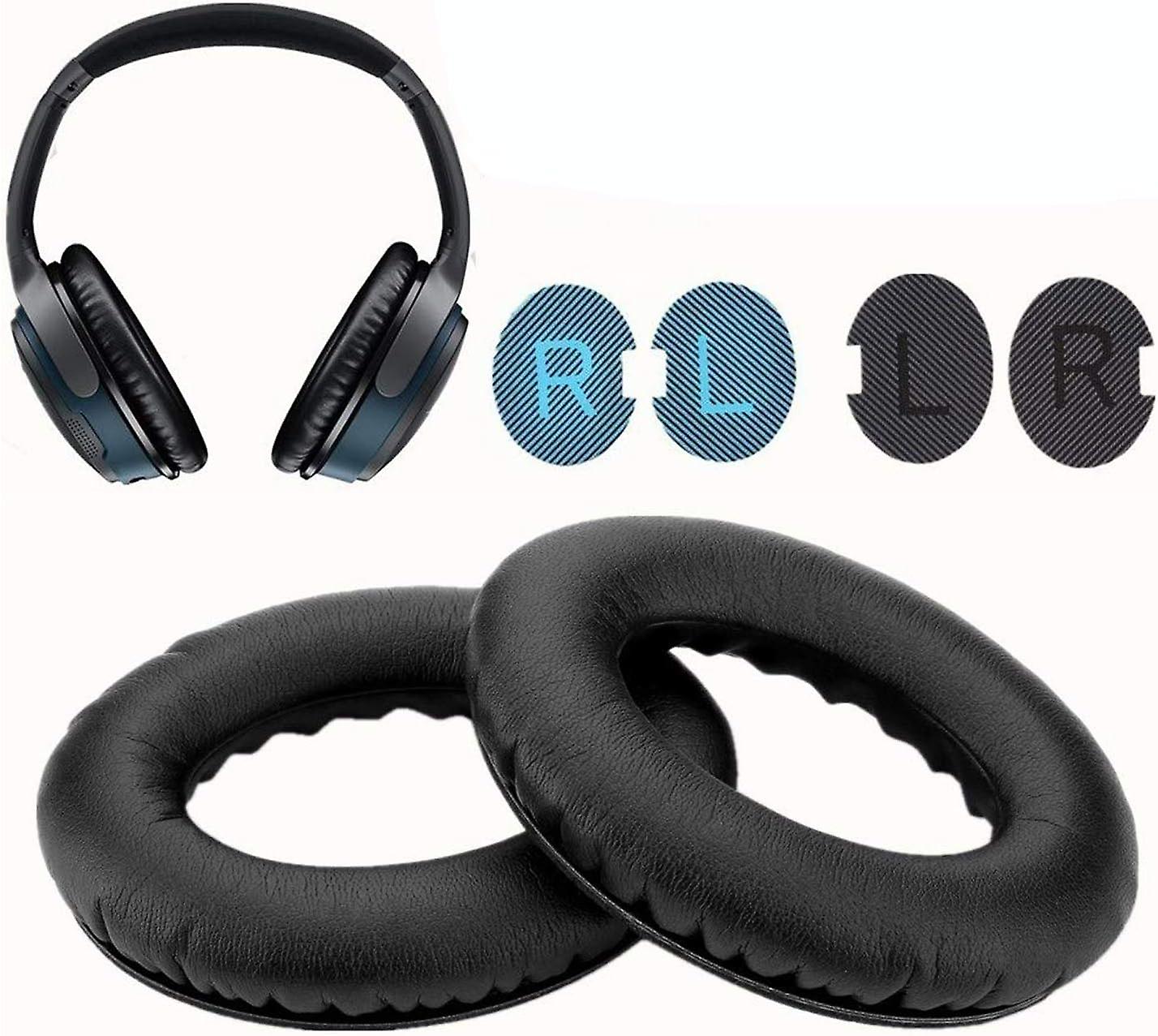 Replacement Earpad 2 Pieces for Bose Quietcomfort 2QC2Quiet Comfort 15QC15QC25AE2AE2iAE2w Black