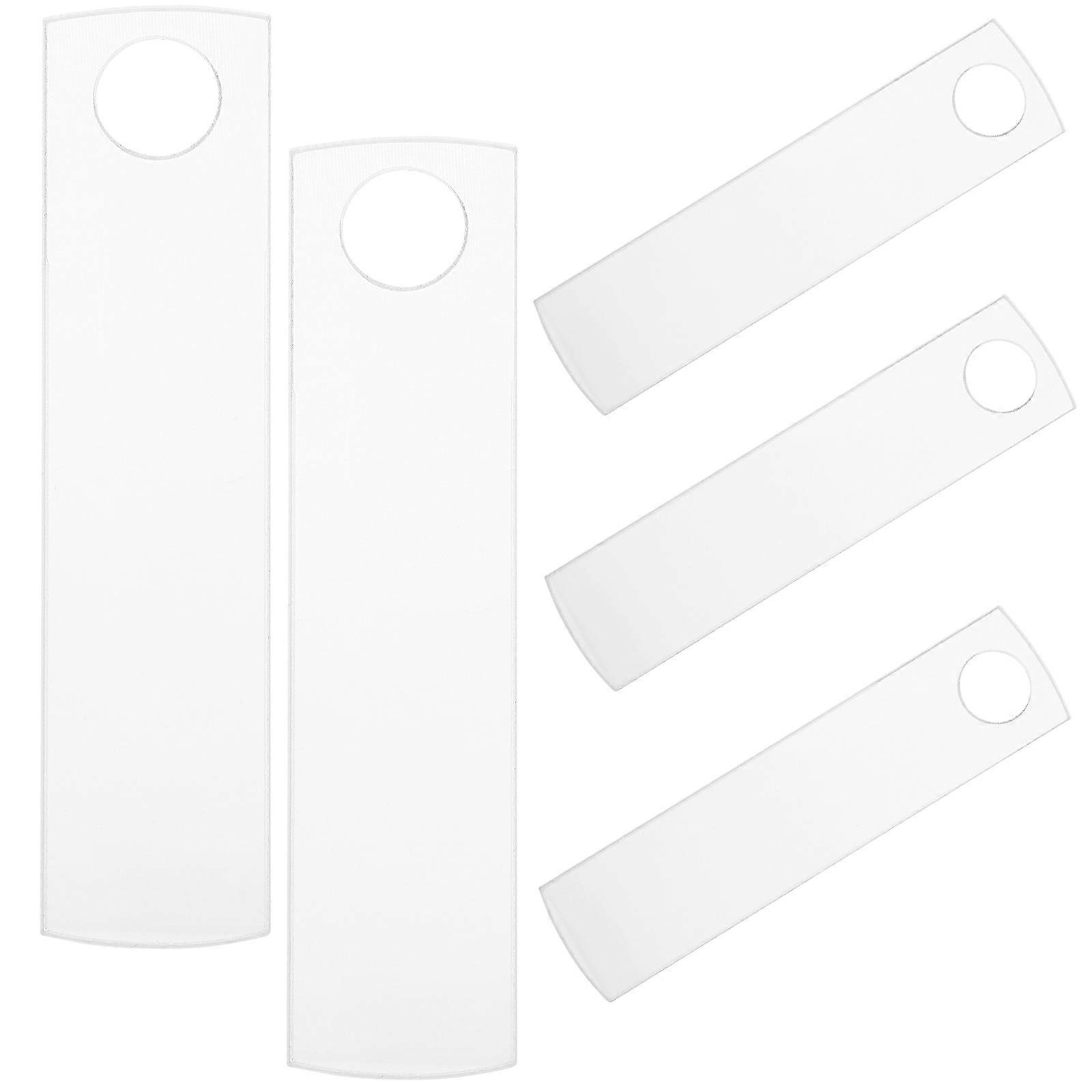 5Pcs Transparent Acrylic Sublimation Name Plate Blanks for Tumbler Cups Ideal for Schools and Offices