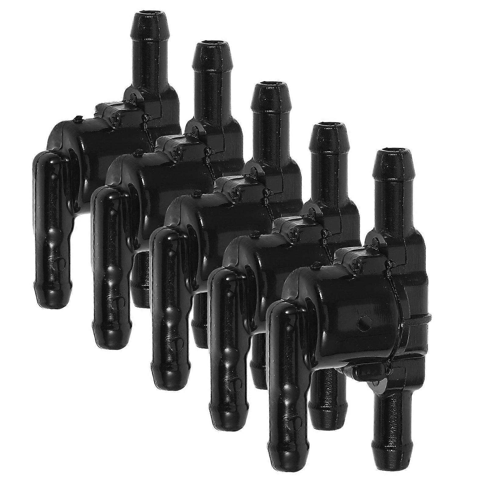 Windshield Wiper Check Valve for Car Use Made of PA66 Black Color 5pcs Lightweight and Durable
