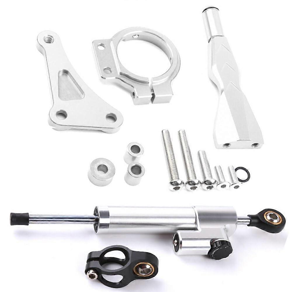AntiShake Stabilizer Bar with Terminal for HONDA CB150R Motorcycle Adjustable Steering Damper Mount Kit Base CNC Aluminum Accessory (Color: B3)