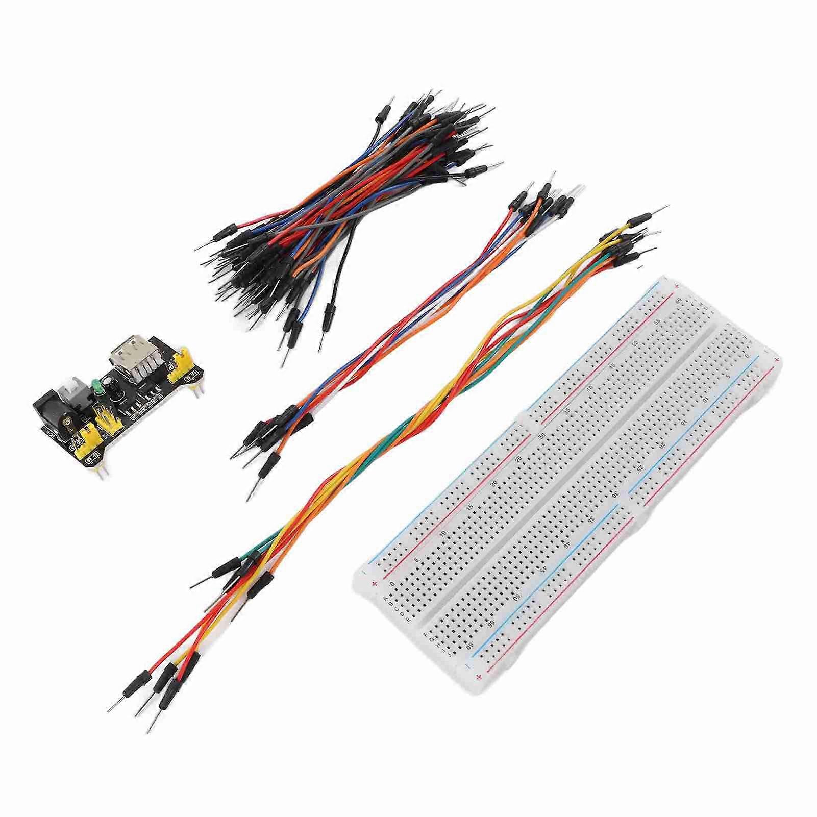 830 Tie Points Breadboard 3.3V 5V Power Supply Module with Jumper Wire Kit for DIY Circuit Projects
