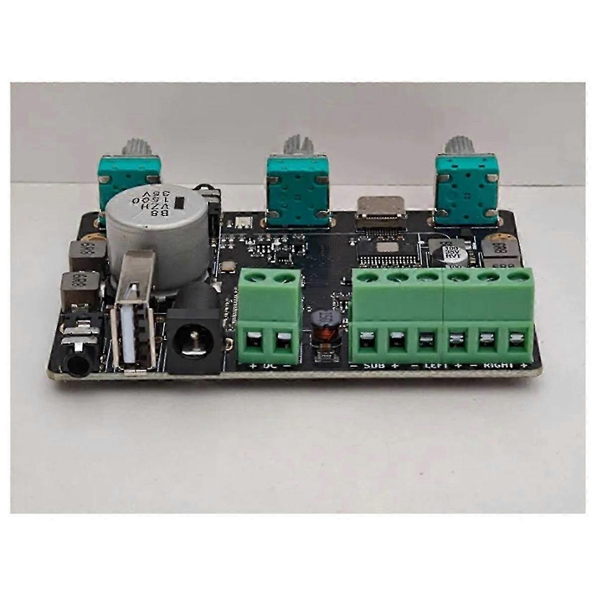 Bluetooth 2.1 DSP Power Amplifier - 2x50W Stereo Amplifier with 100W Subwoofer Output for Home Audio System Enhancement