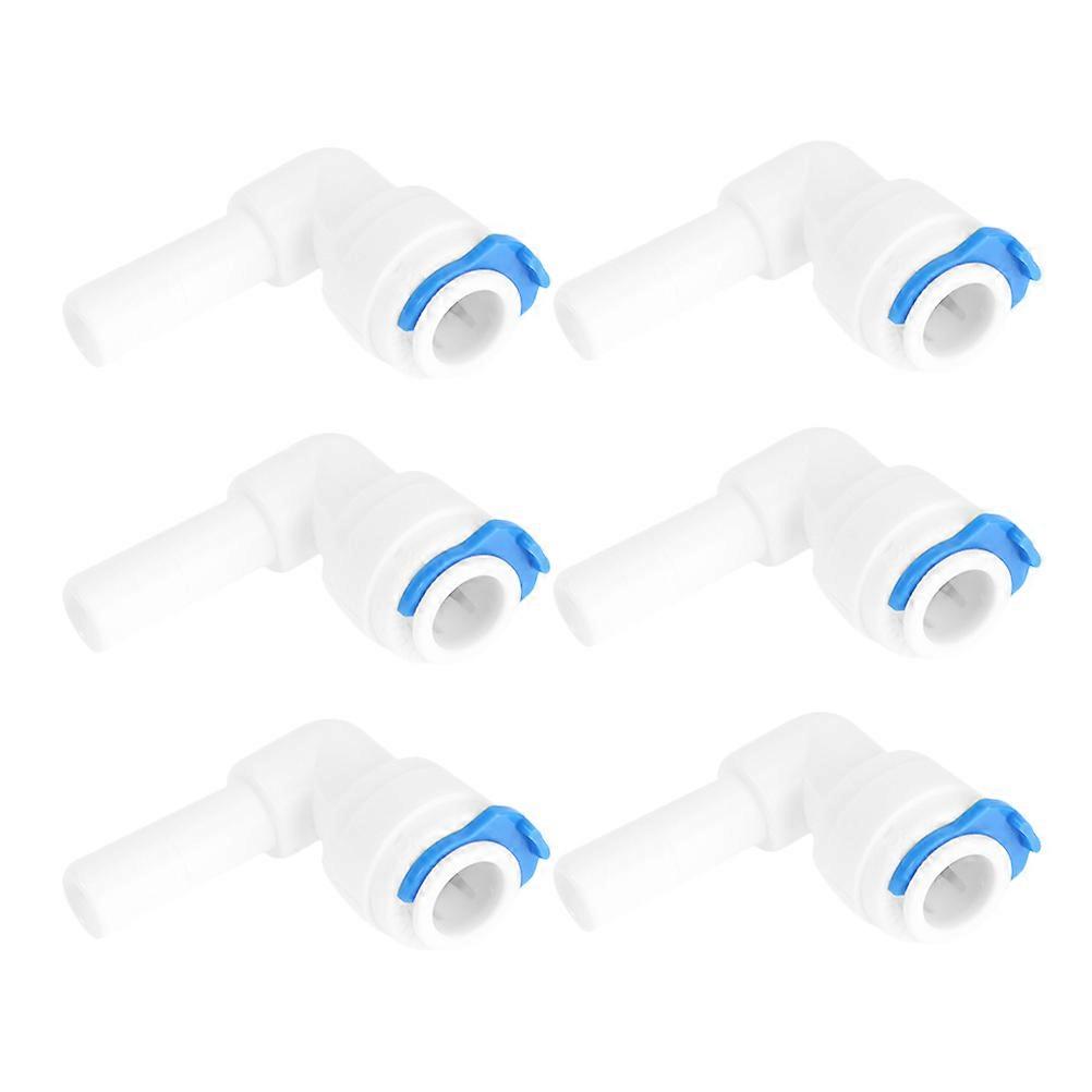 Faucet Adapter Fitting 6Pcs Pipe Fitting Components Angled Shape For Homeowners White Color