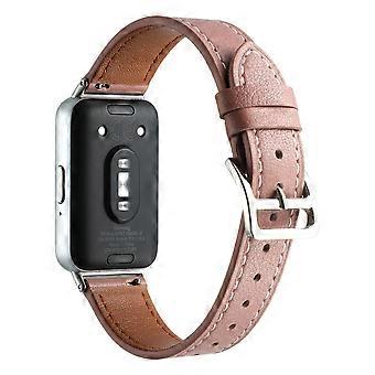 For Samsung Galaxy Fit3 ekte remrem i skinn - brun