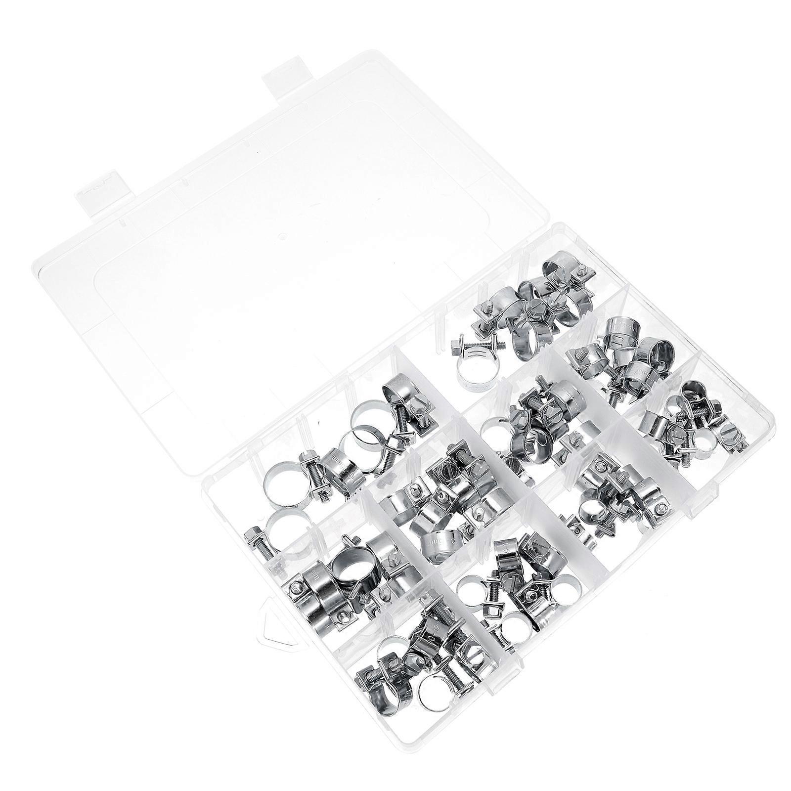 Tubing Spring Clips Silver Securing Hoses Professional Use 60Pcs