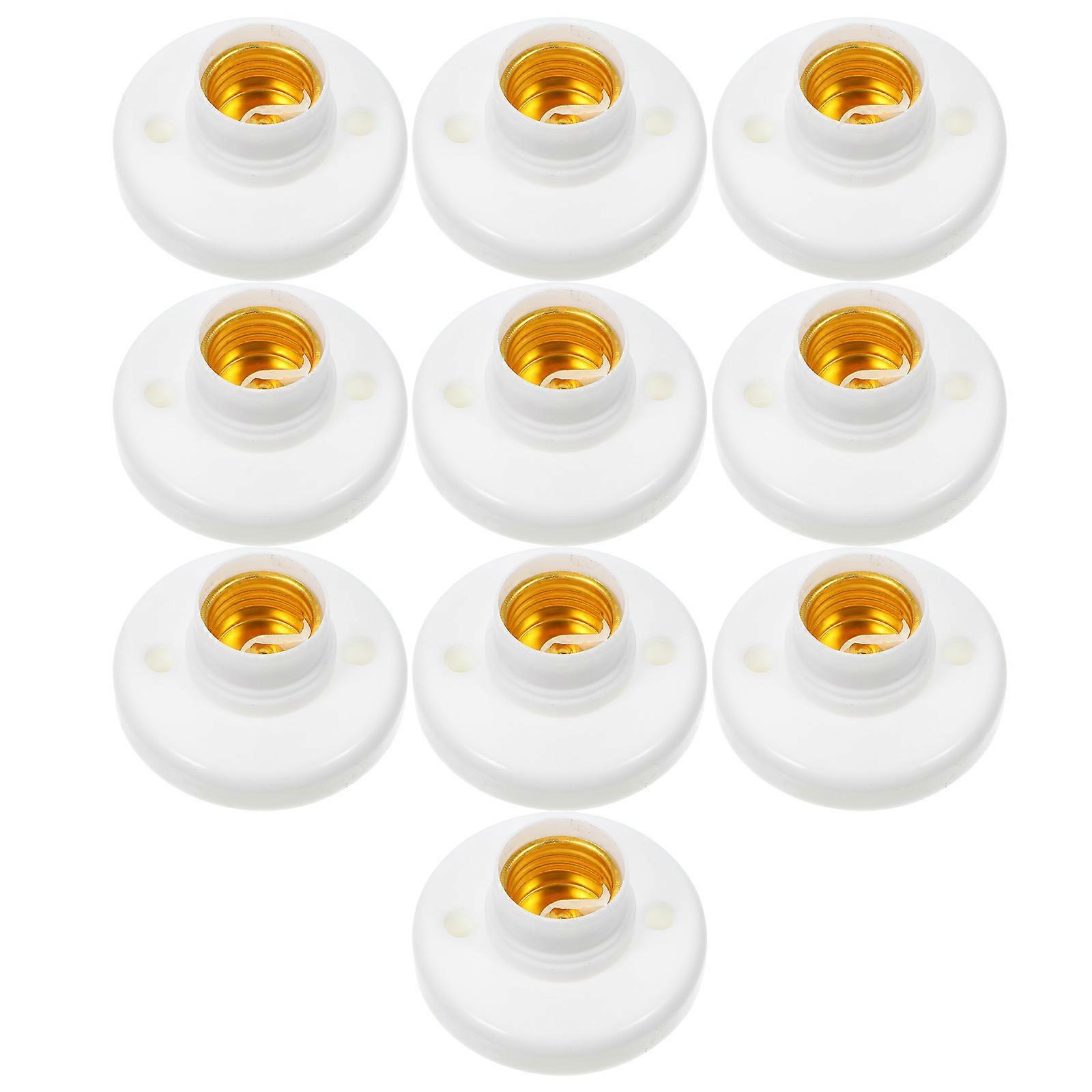 Ceiling Light Lamp Holder Lamp Replacement Socket General Users High Voltage Handling 10Pcs