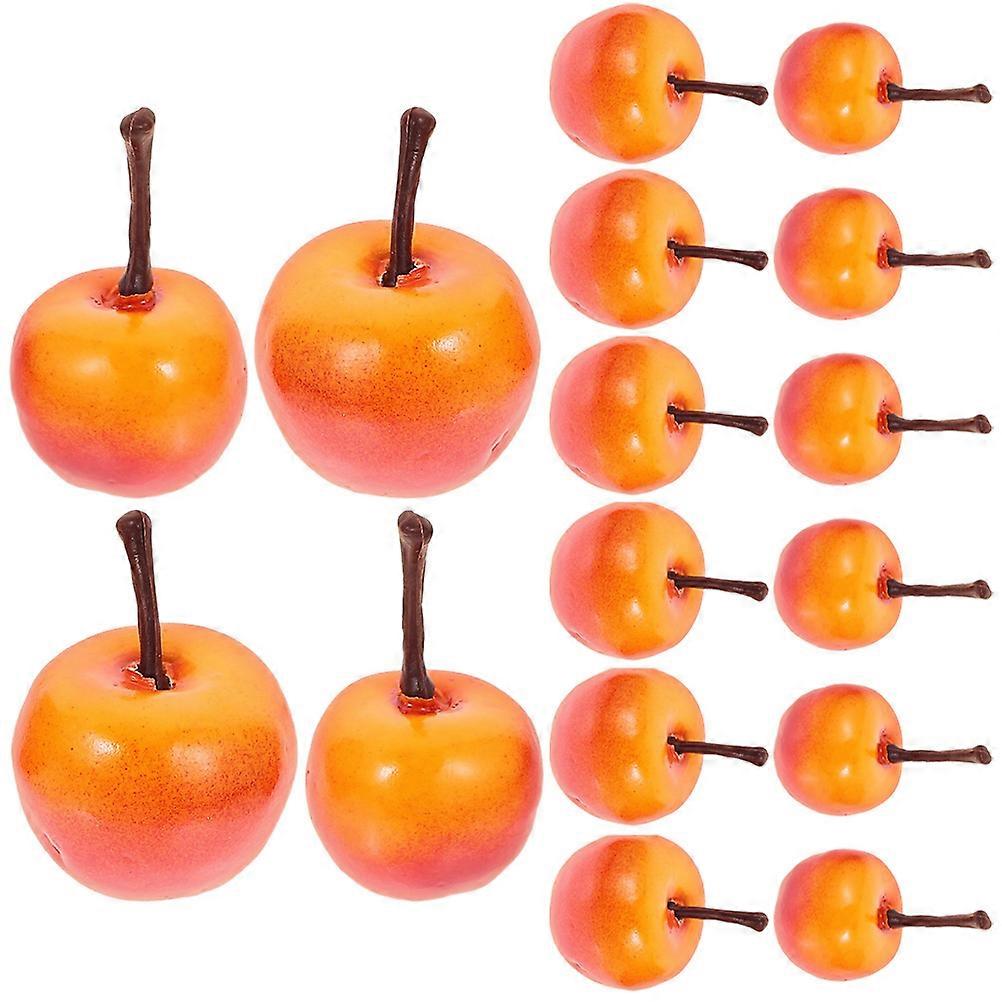 Chocolate Foam Artificial Apples for Decoration Highly Realistic and Lifelike 24pcs