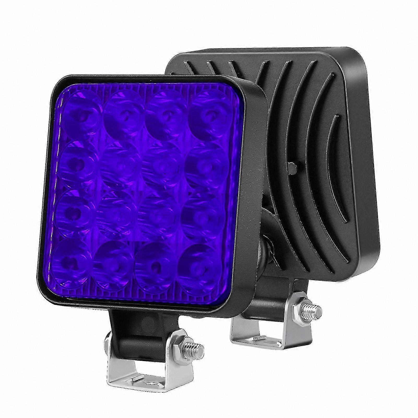 6500K LED Work Light with Bracket for Off-Road and Driving Use Easy Installation Square Design