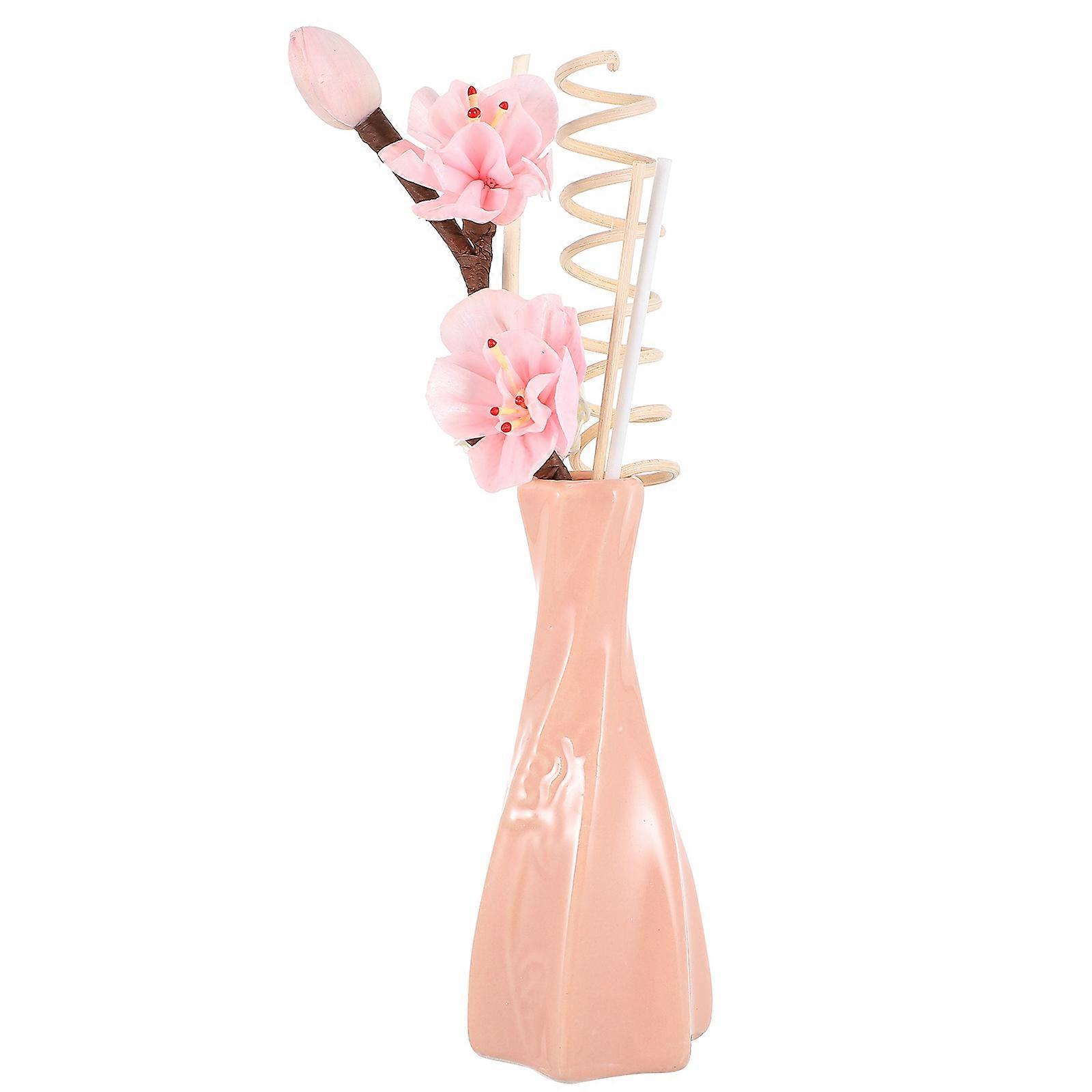 ناشر عطر منزلي مع تصميم الروطان والسيراميك للاستخدام المكتبي 1 مجموعة