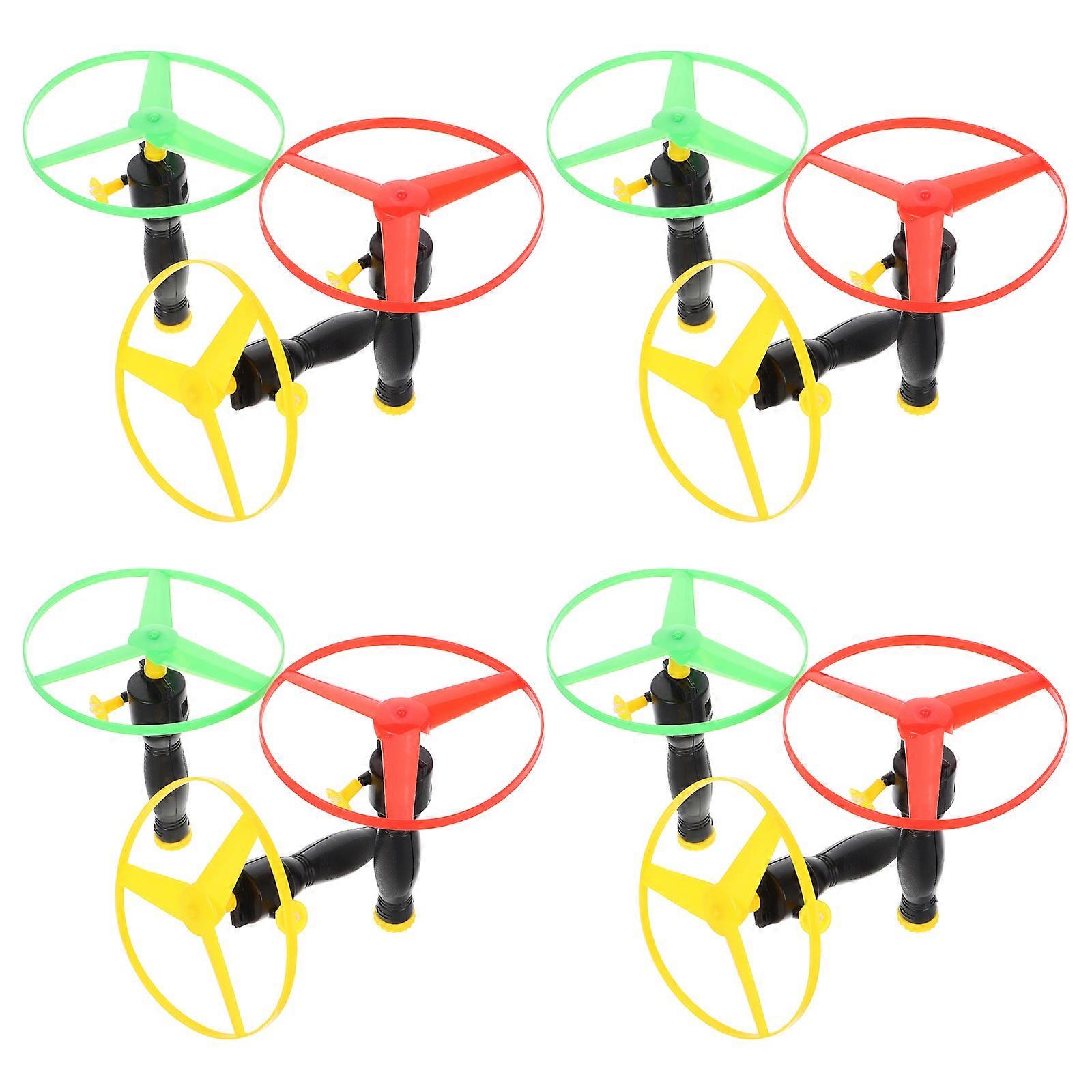 12pcs Flying Disc Toys Kids Flying Disc Plaything Pull String Flying Saucers