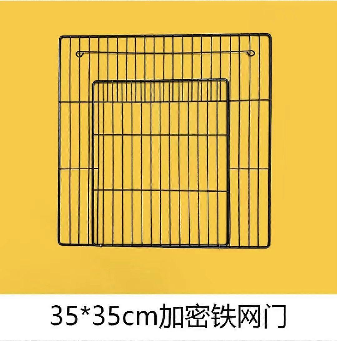Cat Screen Door Panel: 35x35CM Iron Metal Mesh Pet Cage Door Frame Replacement - Secure Indoor/Outdoor Access for Playpens Crates & Enclosures