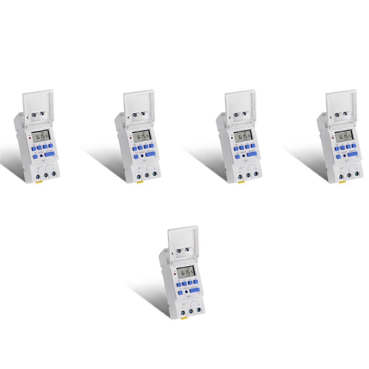 5X Electronic Timer, TM615-2 Timer Switch 24 Hours Programmable LCD Time Relay-220V