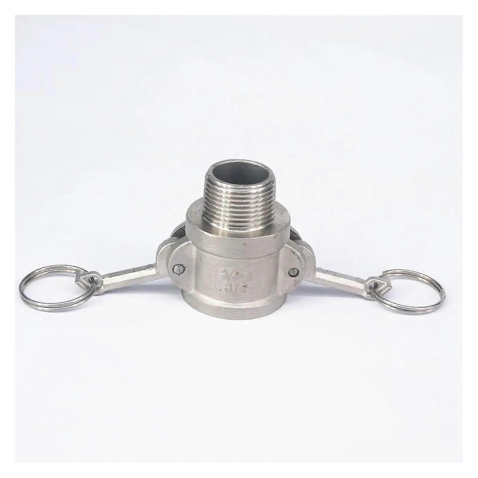 3/4" BSP Male Thread 304 Stainless Steel Type B Socket Camlock Fitting for Secure Hose Connections