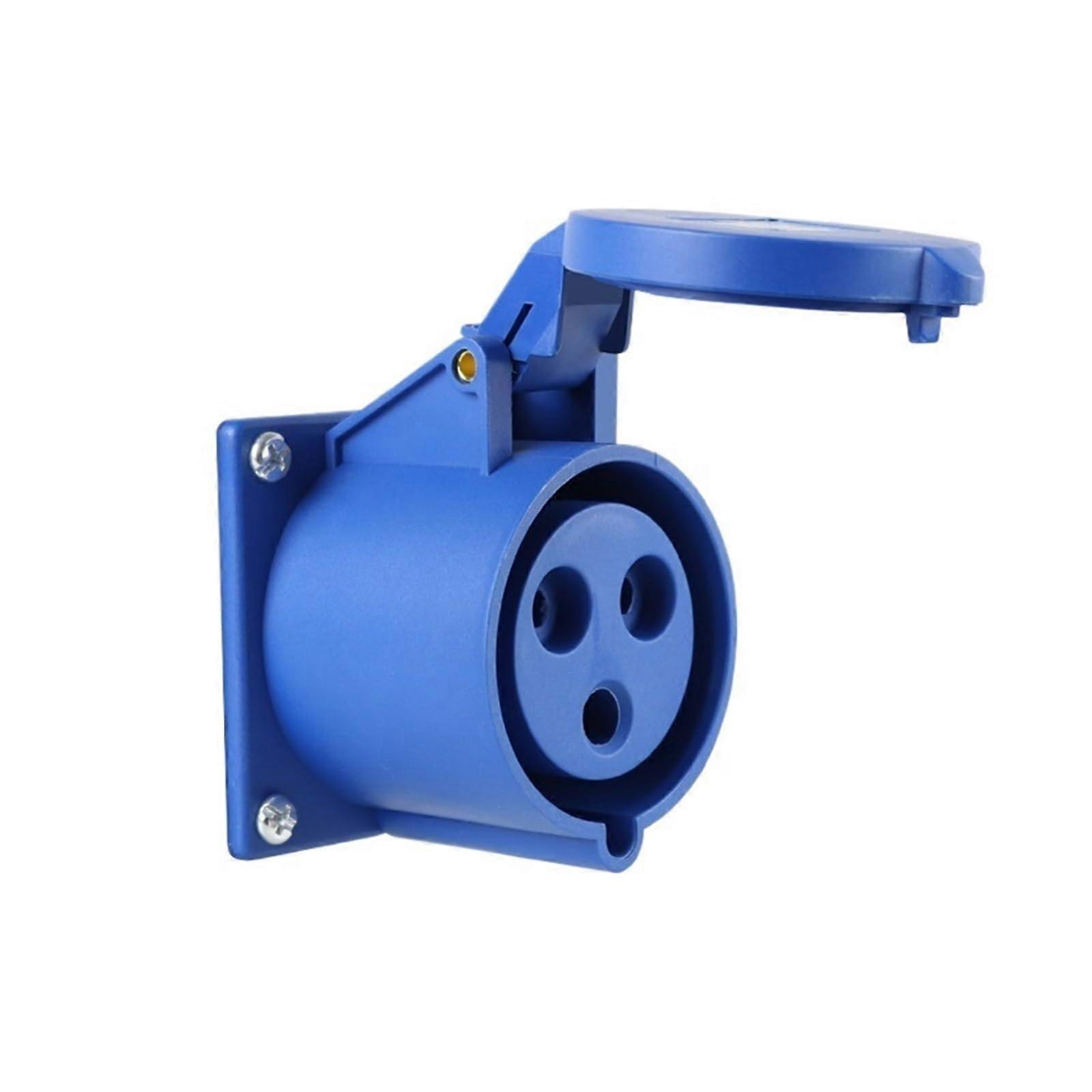 Industrial plug and socket, 3core, 32 A, aviation docking, waterproof and dustproof, explosionproof, threephase power supply (concealed socket)