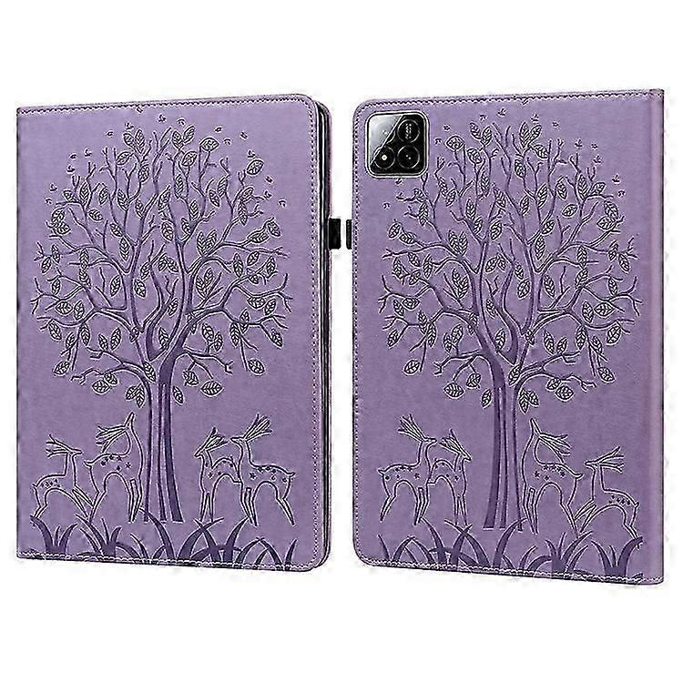 Compatible For Xiaomi Pad 7 Pro / Pad 7 Case PU Leather Stand Tree Deer Pattern Tablet Cover