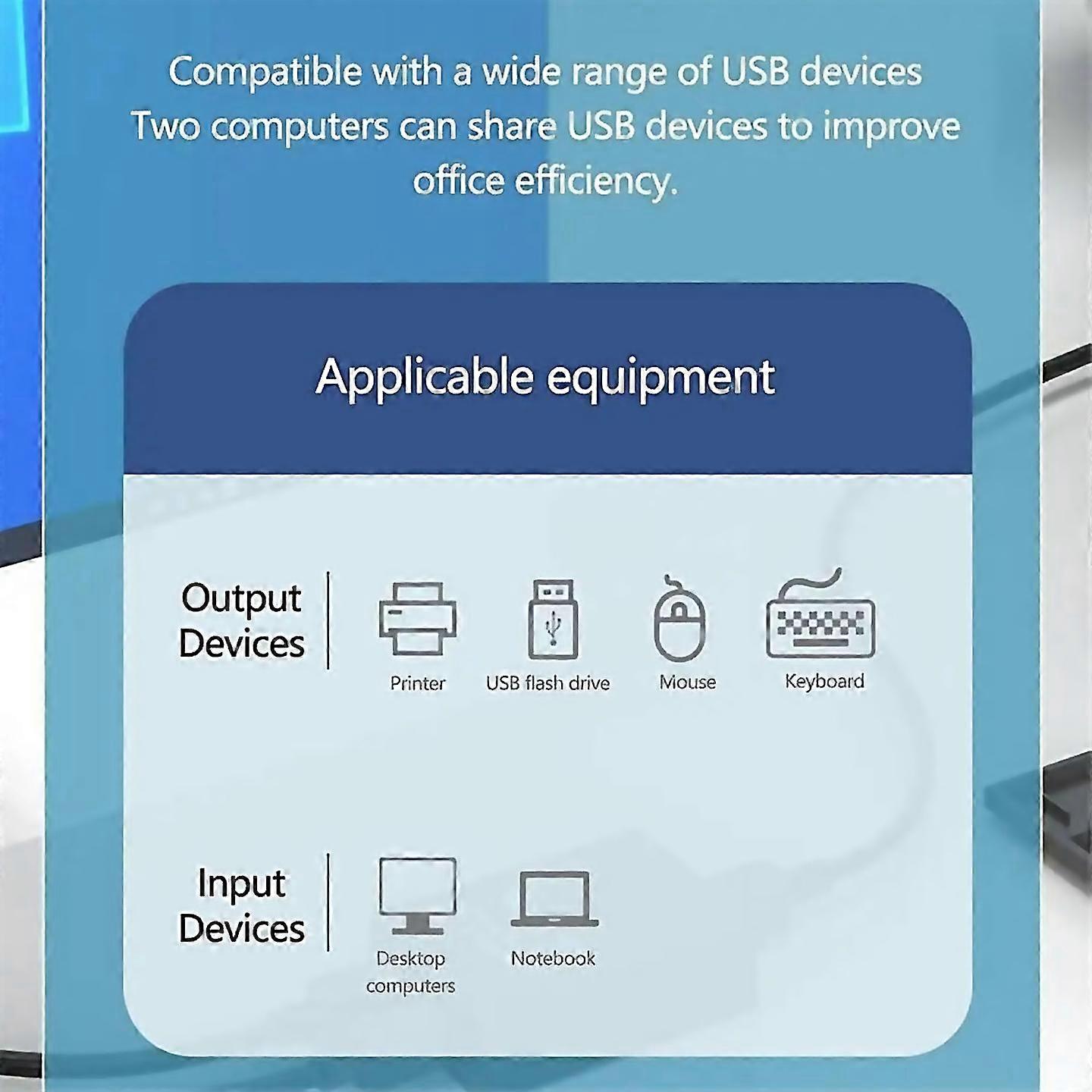 2 Ports Usb20 Hub Usb Switch Printer Sharer Two Computers Share A Usb Device 2 In 1 Out Usb Splitte
