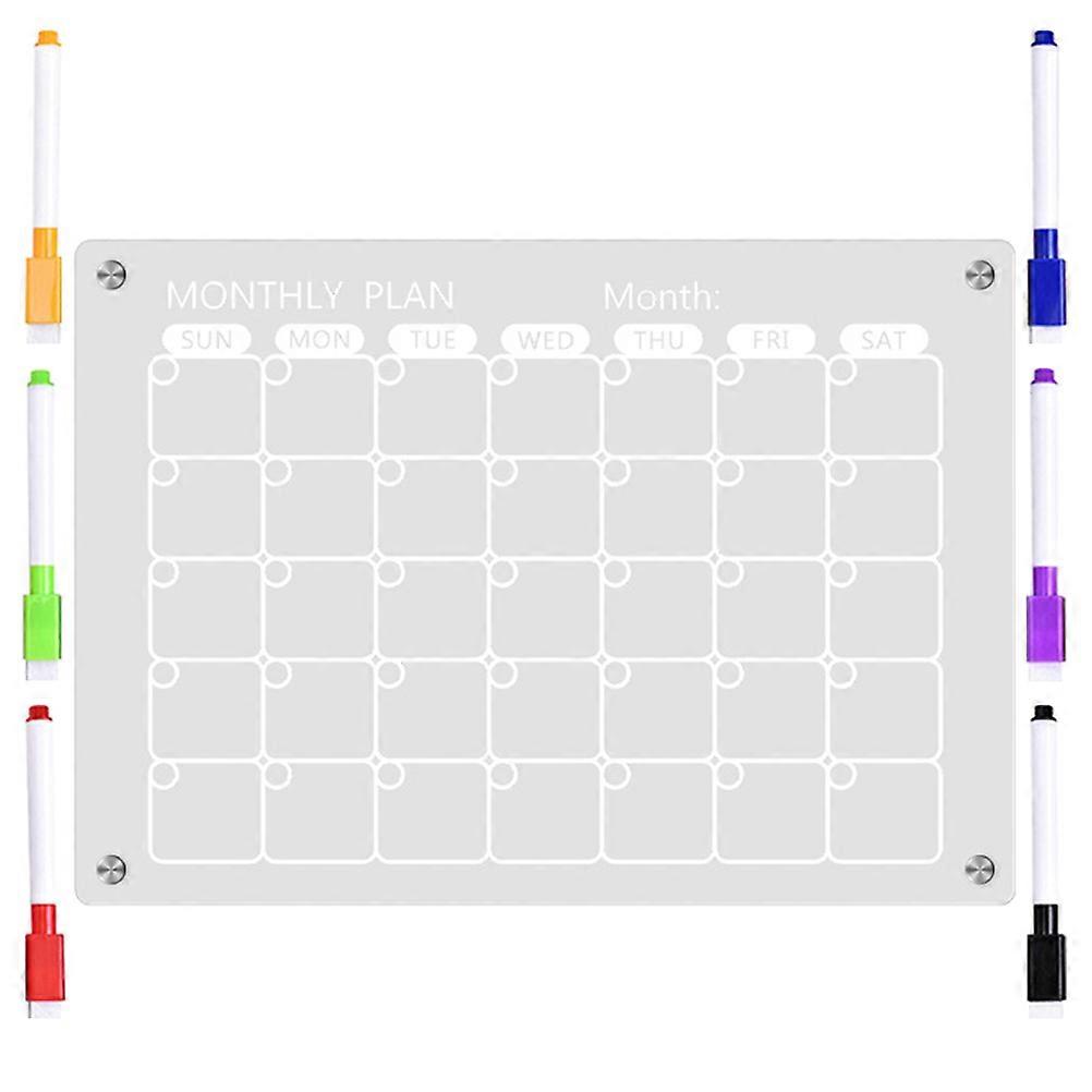 Refrigerator Clear Board Magnetic Surface 29 7X21CM Weekly Planning Writing 1 Set