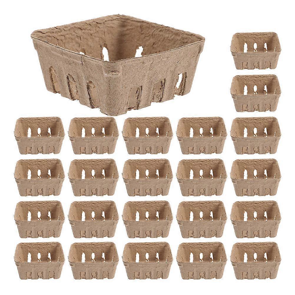 Vegetable Fruit Tray 60Pcs Rectangular Container Paper Pulp Material For Effective Fruit Preservation