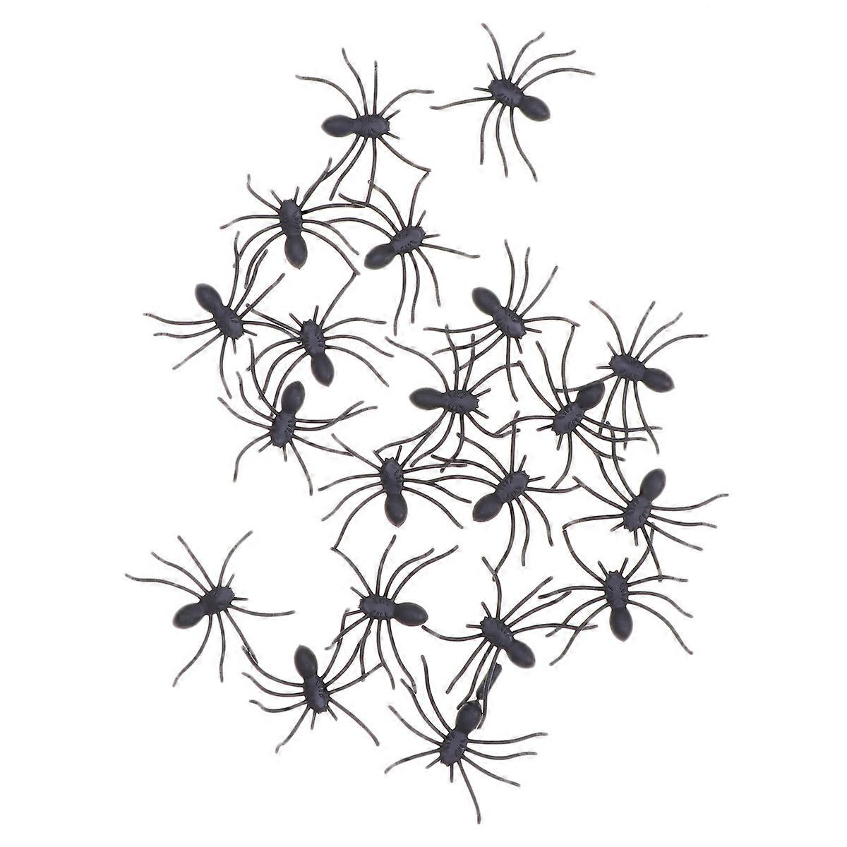 Realistic Spider Toys 100Pcs Black Horror Decor Props for Carnivals Costume Ball Parties Simulation Joking