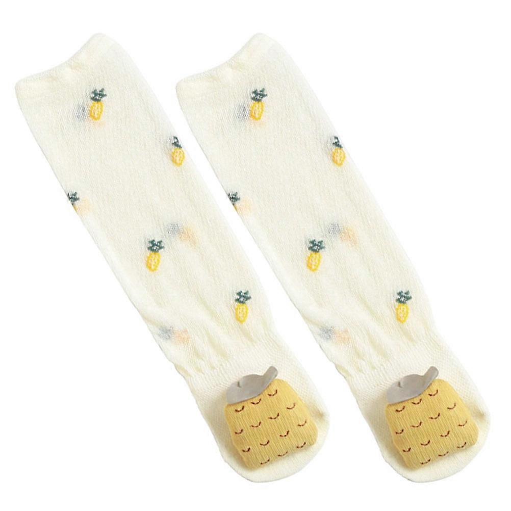 Cozy Yellow Infant Socks For Babies Aged 0-6 Months Ideal For Leisure With Breathable Cotton Material 1 Pair