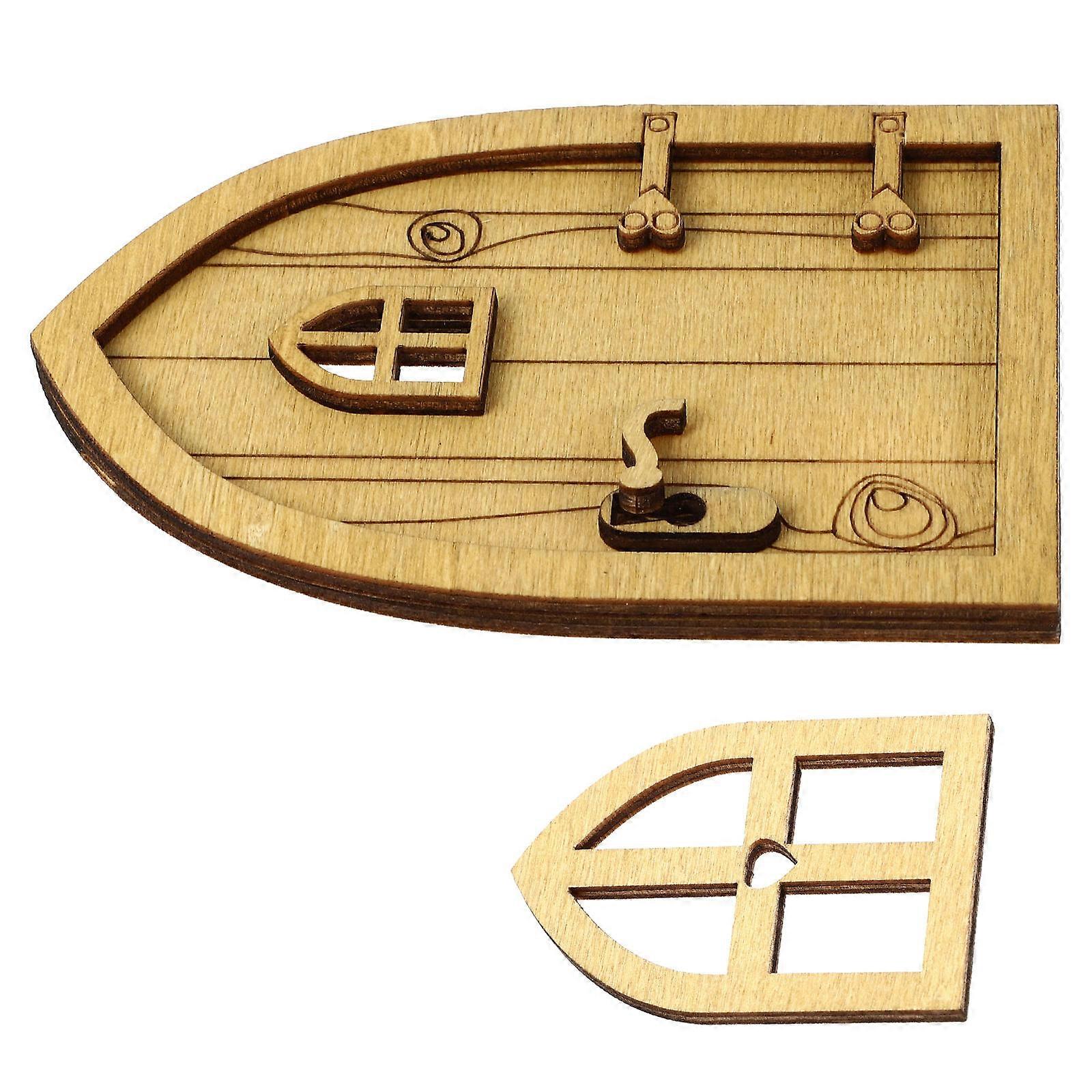 Mini Landscape Door Models 2Pcs Crafted For DIY Projects Ideal For Adults With Craftsmanship