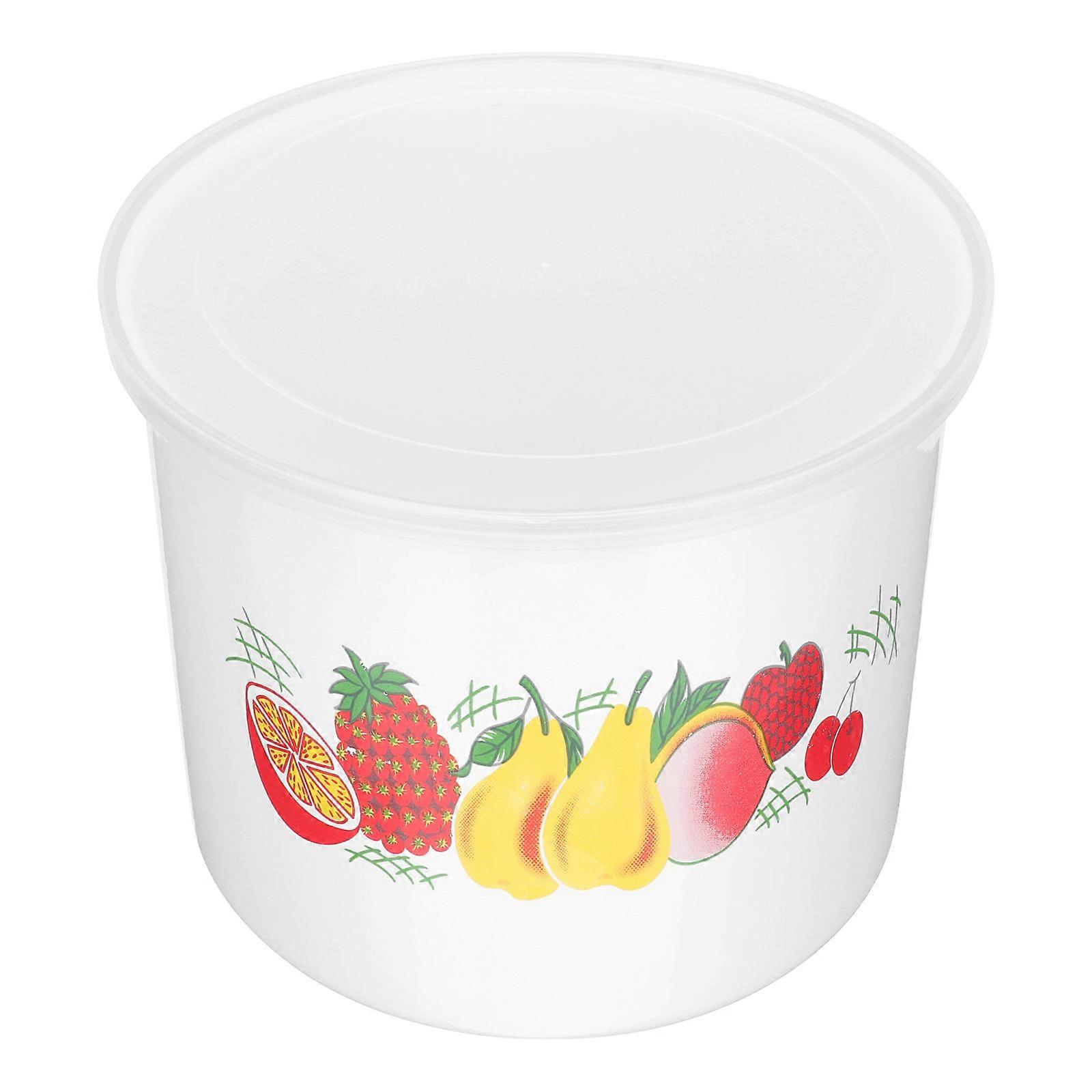 Yellow Enamel Cup Retro Style Large Capacity Tea Storage Cylindrical Design For Daily Use 20x15cm 1Pack