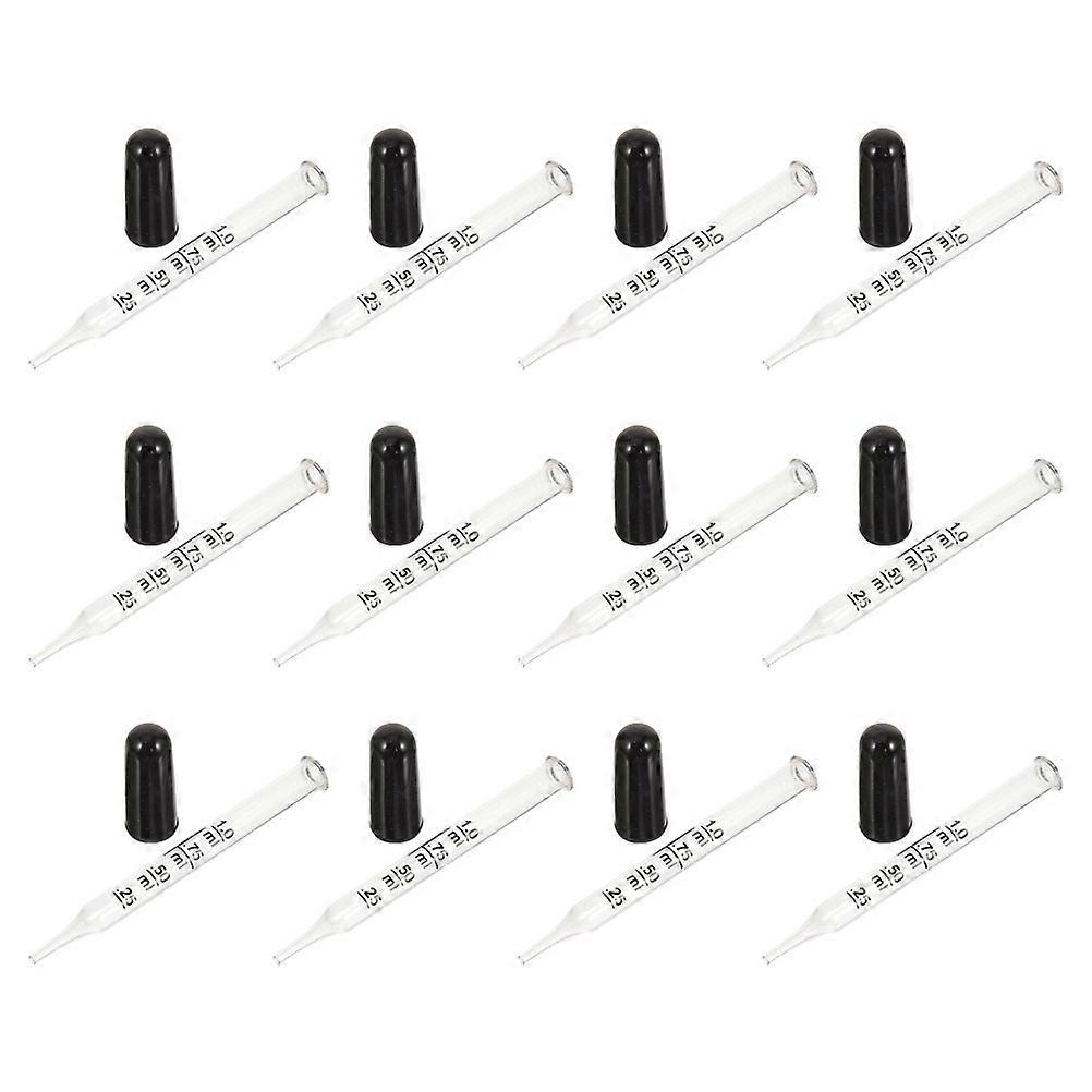 20Pcs Essential Oil Dropper Pipettes Straight Tip Glass Tools For Laboratory Use Featuring Scale Design And Attributes