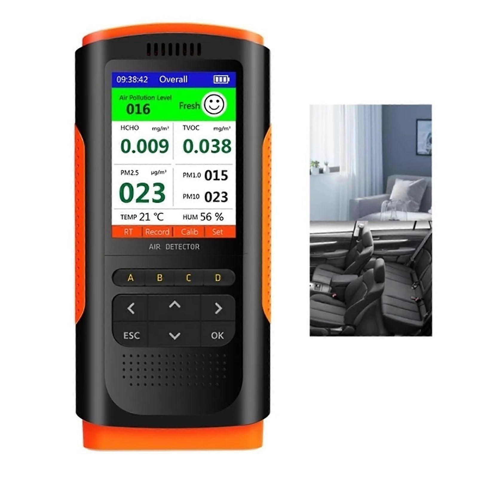 Air Quality Monitor, Portable Air Tester, Indoor PM2.5/PM10/TVOC Sensor