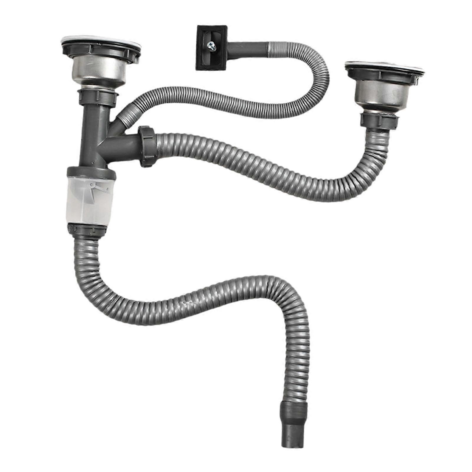 Sink Waste Pipe Double Sink Drain Pipe for Sewer