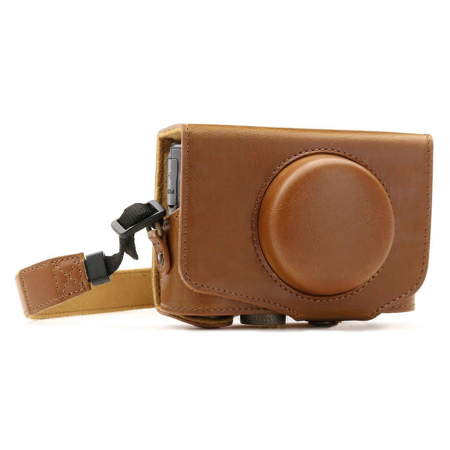 Ever Ready Leather Camera Case For Canon PowerShot SX730 HS Light Brown Tripod Compatible Easy To Install