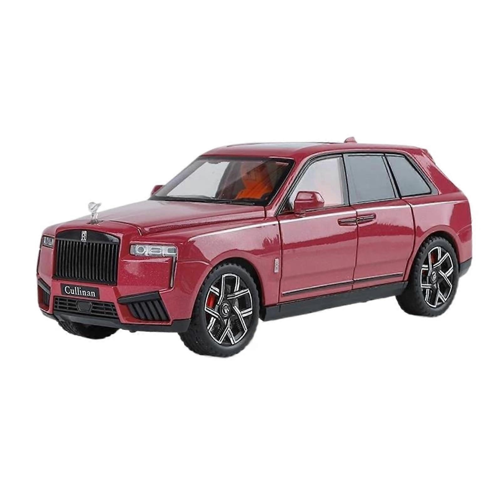 Druckguss Auto 1:24 Rolls-Royce Cullinan SUV Die-Cast Alloy Model Scale Miniature Car Red Box