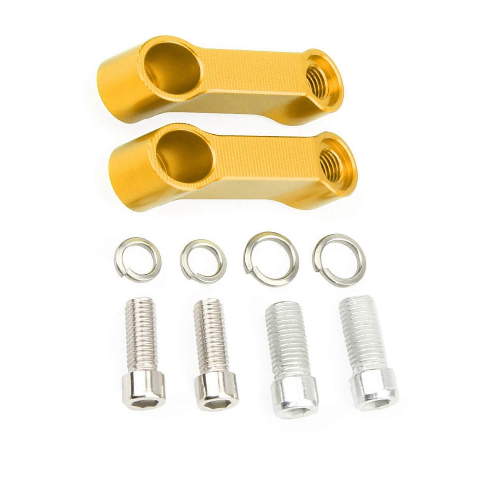 Motorcycle rear view extension, extension holder, aluminum alloy, increases visibility by 35 cm for improved safety.