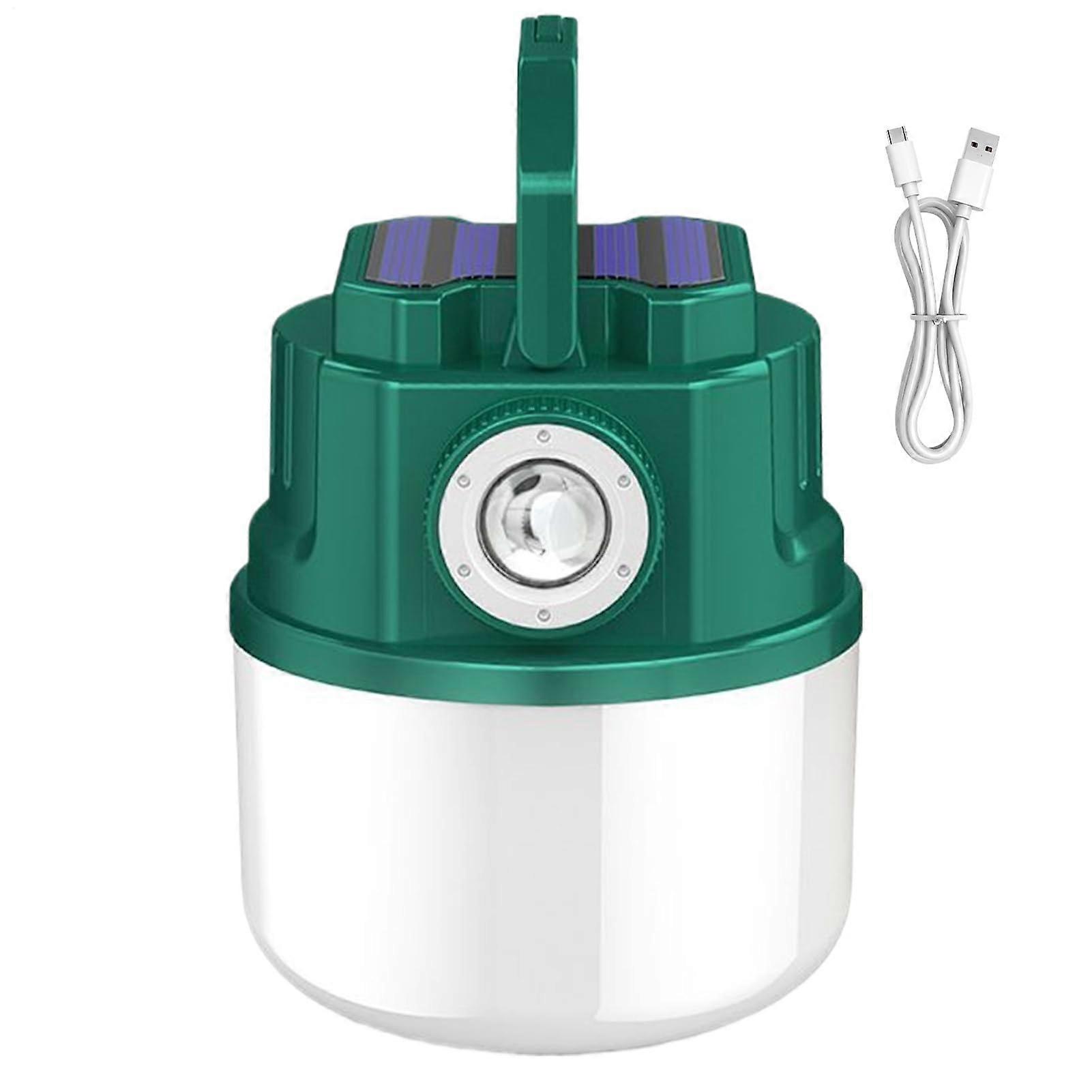 Portable Solar Lantern IPX4 Waterproof Rechargeable Outdoor Light, Multi-Function Tent Light For Camping And Hiking