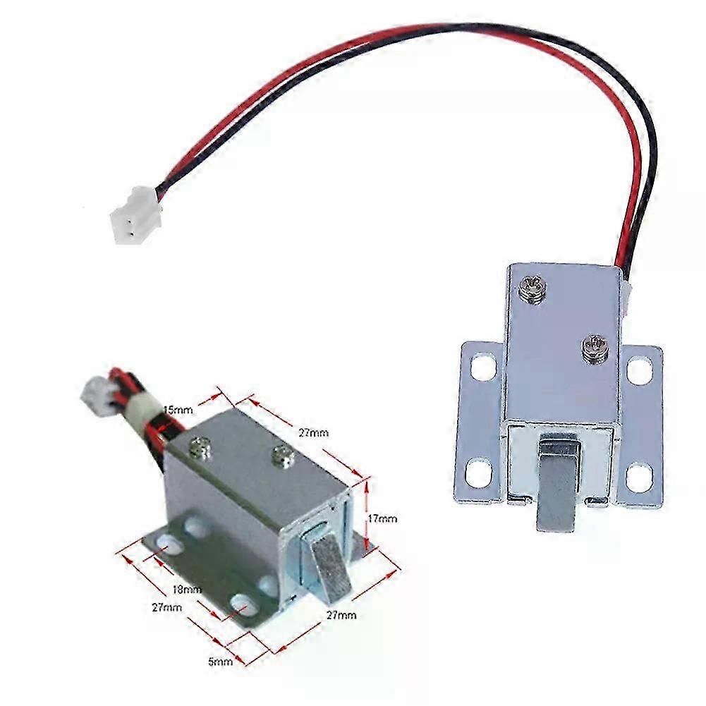 DC 12V Electric Lock Cylinder Anti-vibration Universal Electric Solenoid Lock Low Power Consumption for Schools Factories Banks hwy