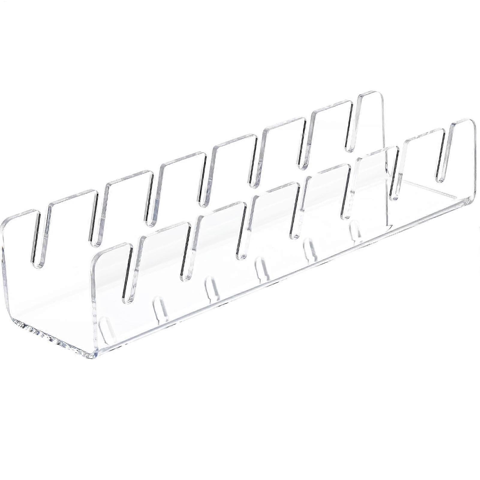 Baseball Caps-Clear Acrylic Hat Stand Non-Slip Shelf Slim Edges Sturdy Base Display For Bedroom Shelves Transparent